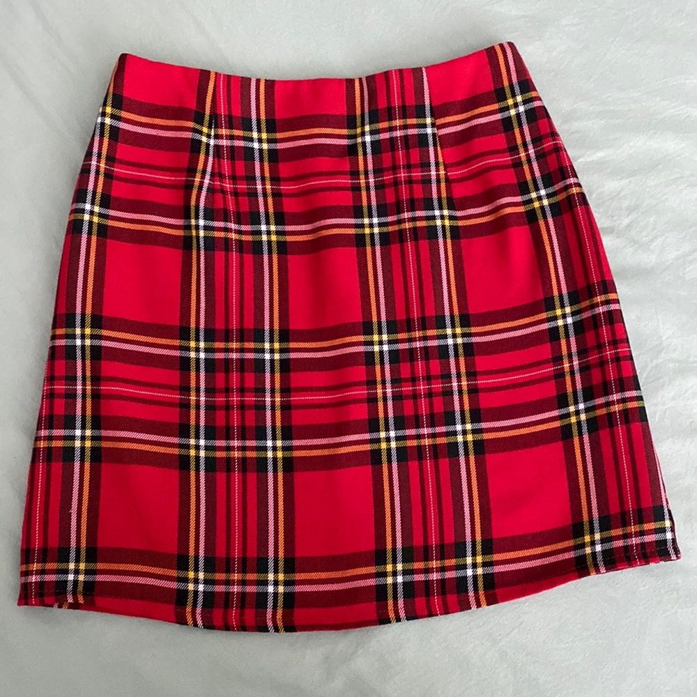 Plaid Red Mini Skirt